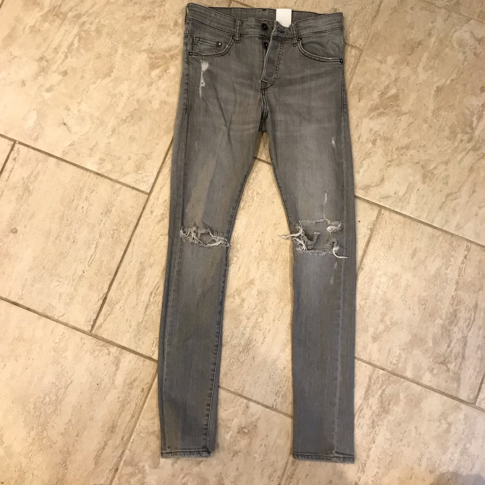 MENS DISTRESSED SKINNY JEANS